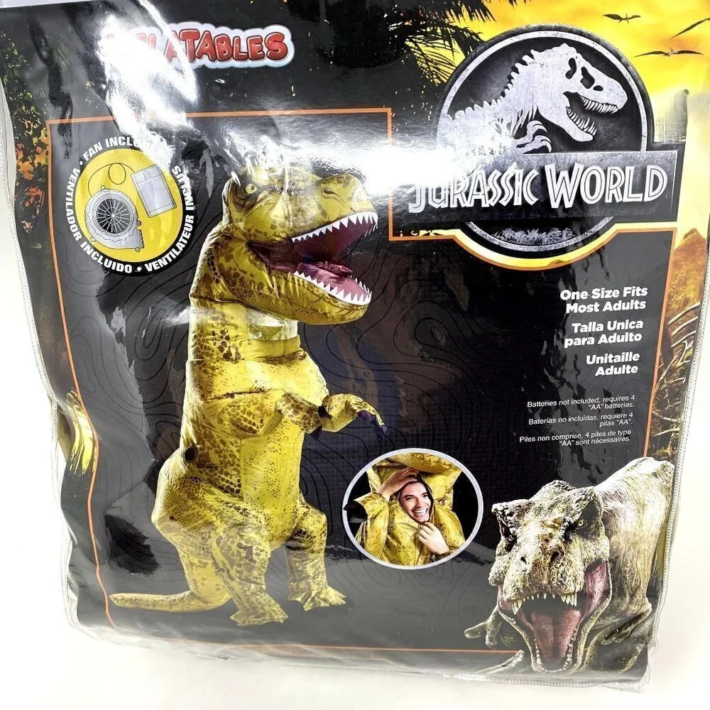 Disguise Adult Jurassic World T-Rex Inflatable Halloween Costume One Size - Picture 5 of 7